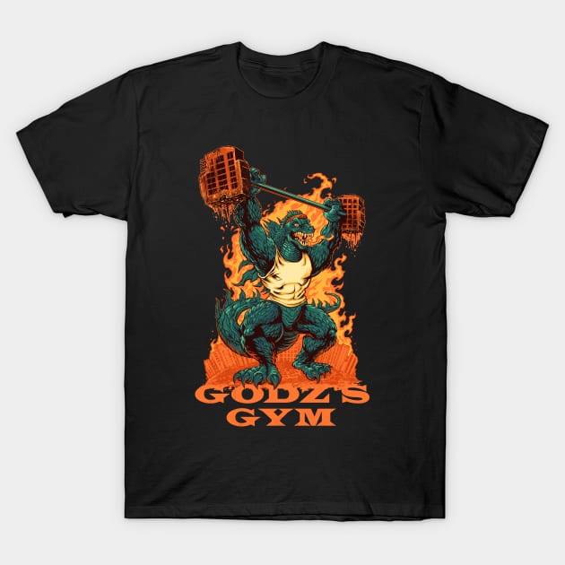 Godz's Gym T-Shirt by FlylandDesigns